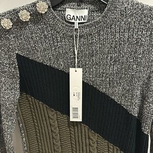 NWT Ganni jeweled sweater